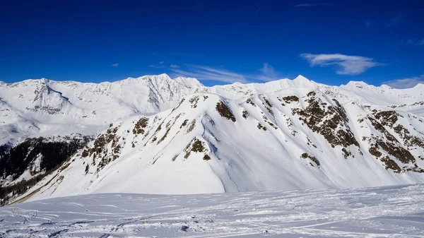 Panorama Inverno Topo Renda Foisc Nos Alpes Lepontinos Suíça — Fotografia de Stock