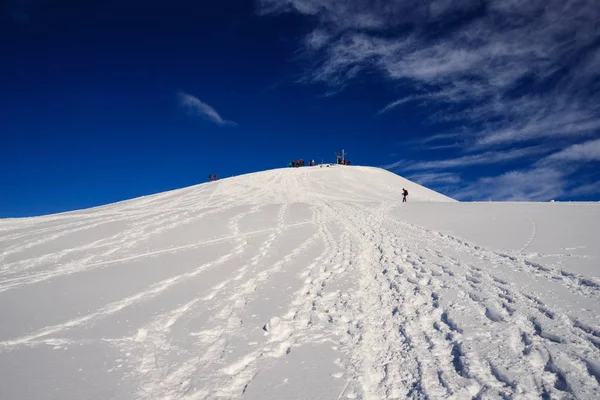 Montañistas Cima Del Encaje Foisc Los Alpes Lepontinos Suiza — Foto de Stock