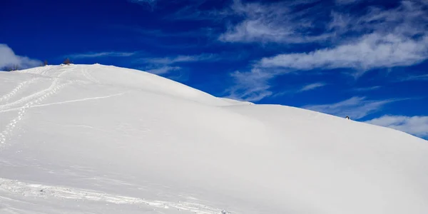 Pejzaż Zimowy Wspinaczka Kierunku Foisc Koronki Alpach Lepontyńskich Szwajcaria — Zdjęcie stockowe