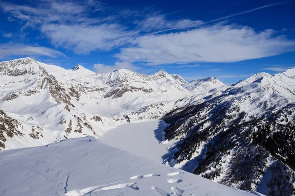 Panorama Invernale Dalla Cima Del Merletto Foisc Nelle Alpi Lepontine — Foto Stock