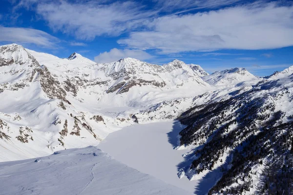 Panorama Invernale Dalla Cima Del Merletto Foisc Nelle Alpi Lepontine — Foto Stock