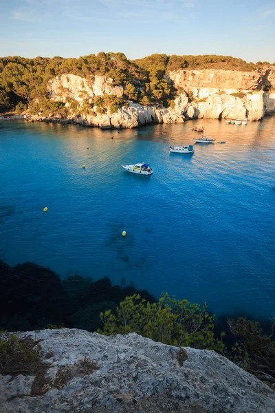 Bela Vista Cala Macarella Ilha Menorca Ilhas Baleares — Fotografia de Stock