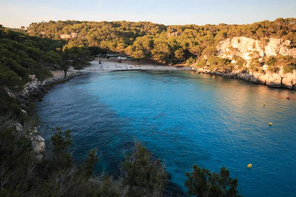 Hermosa Vista Cala Macarella Isla Menorca Islas Baleares — Foto de Stock