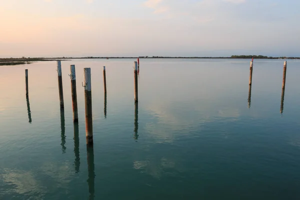 Lagune Bibione Coucher Soleil — Photo