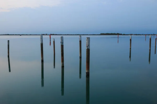 Lagune Bibione Coucher Soleil — Photo