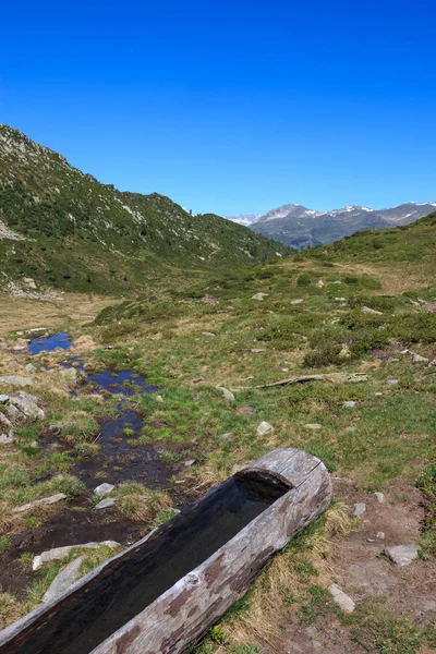 Wunderschöne Landschaft Der Schwedischen Alpen Blick Auf Den Garten Von — Stockfoto