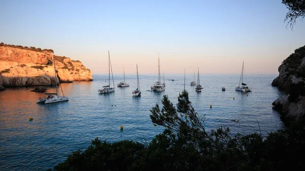 Cala Macarella Ostrov Menorca Balearic Islands — стоковое фото