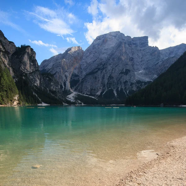 Braies Lake Dolomites Trentino Alto Adige — Stock Photo, Image