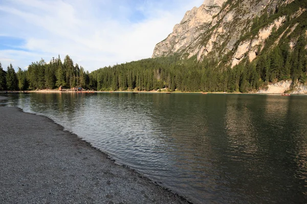 Braiesovo Jezero Dolomity Trentino Alto Adige — Stock fotografie