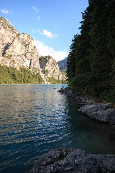 Lago Braies Dolomitas Trentino Alto Adigio —  Fotos de Stock