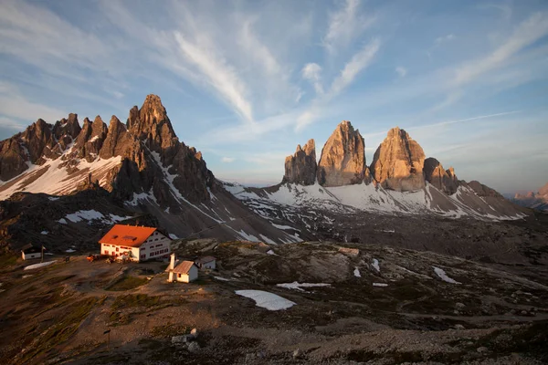 Tiga Puncak Lavaredo Dolomites — Stok Foto