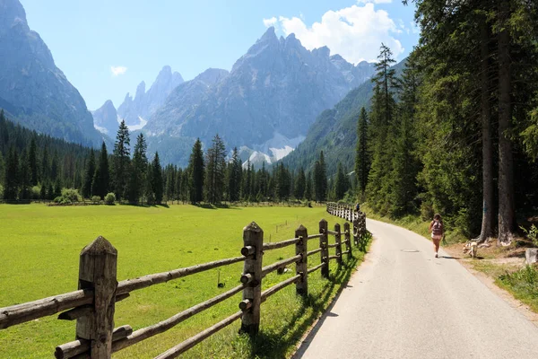 Val Fiscalina Sesto Dolomites — 图库照片