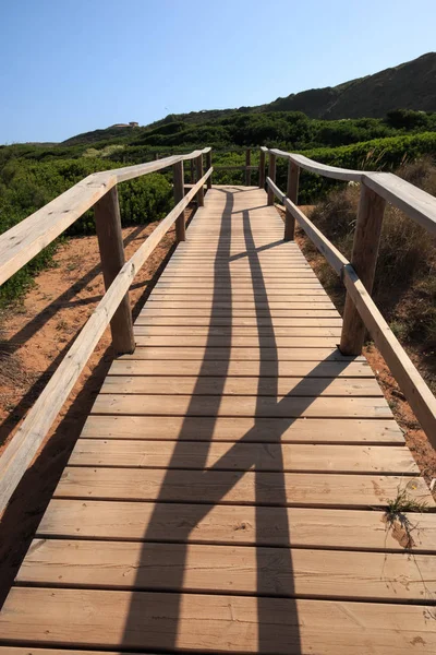 Sentiero Verso Cala Pregonda Isola Minfell Балеарские Острова — стоковое фото