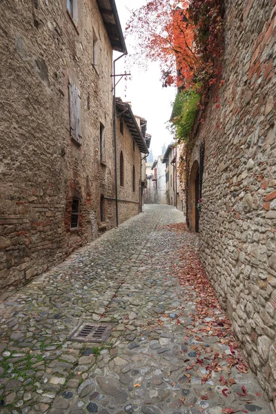 アルクアート城を中心 ピアチェンツァ県の古代中世の村 — ストック写真