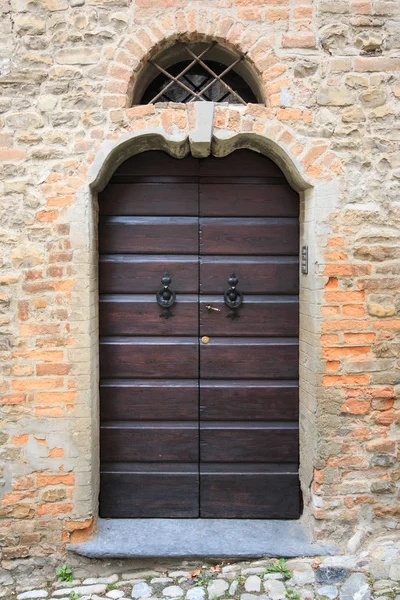 Vecchia Porta Legno Antica Casa — Foto Stock