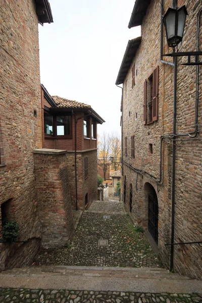 Castell Arquato Ένα Αρχαίο Μεσαιωνικό Χωριό Στην Επαρχία Της Πιατσέντσα — Φωτογραφία Αρχείου
