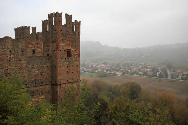 Castell Arquato Piacenza Eski Bir Ortaçağ Köyü — Stok fotoğraf