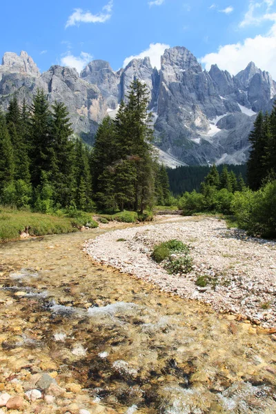 Rio Val Venegia Dolomitas — Fotografia de Stock