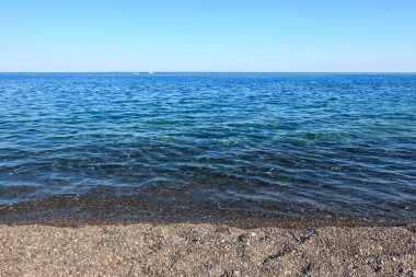 Kamari beach - Ege Denizi'ndeki Santorini Adası