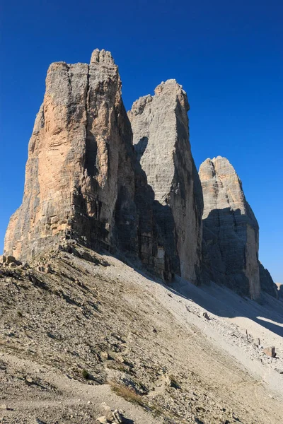 Três Picos Lavaredo Dolomitas — Fotografia de Stock