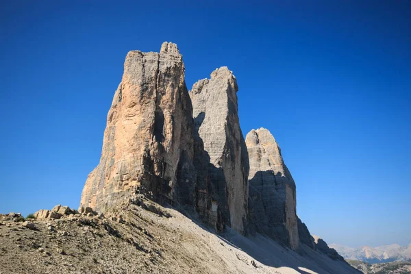 Három Lavaredo Dolomitok Csúcsaira — Stock Fotó