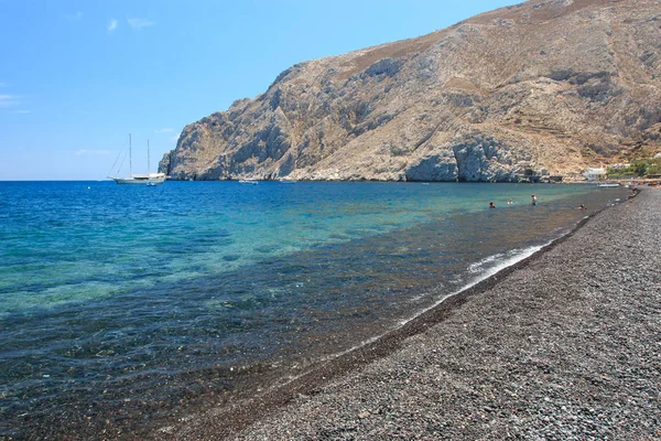 Playa Kamari Isla Santorini —  Fotos de Stock