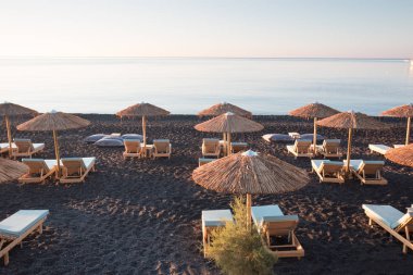Kamari beach şafak - Santorini