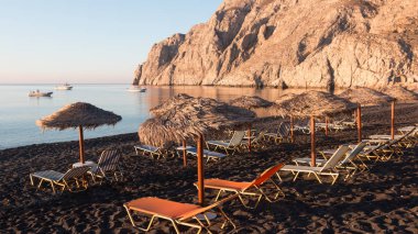 Kamari beach şafak - Santorini