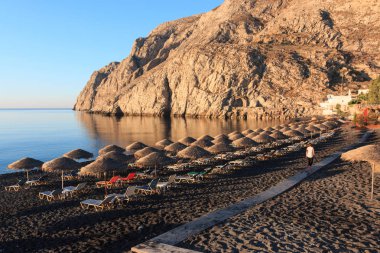 Kamari beach şafak - Santorini