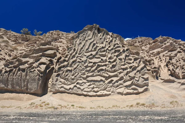 Kliffen Met Uitzicht Het Strand Van Vlychada Santorini — Stockfoto