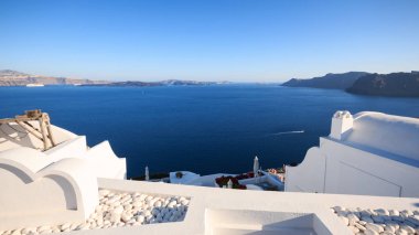 Panorama Oia - Santorini Adası üzerinden caldera üzerinde