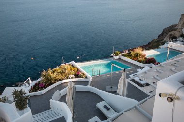 Panorama Oia - Santorini Adası üzerinden caldera üzerinde