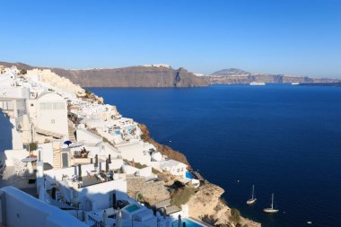 Panorama Oia - Santorini Adası üzerinden caldera üzerinde