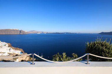 Panorama Oia - Santorini Adası üzerinden caldera üzerinde