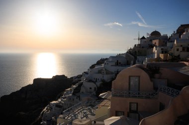 Oia - Santorini Adası nde Günbatımı