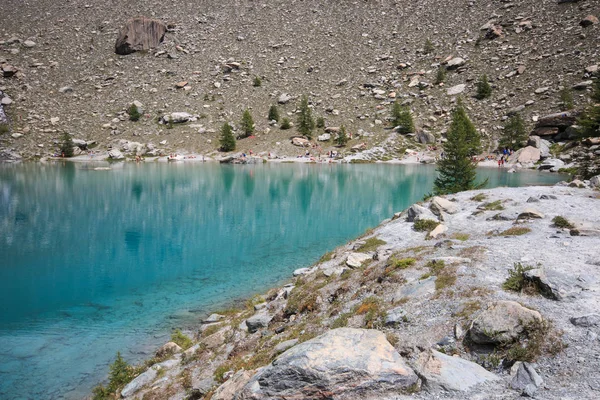 Blue Lake Ayas Valley — Stock Photo, Image