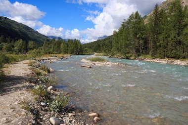 Doire de Ferret, torrente bolluente della Dora Baltea, in val Ferret (Valle Aosta)