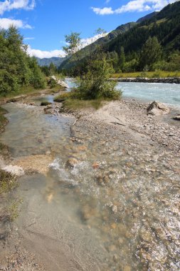Doire de Ferret, torrente bolluente della Dora Baltea, in val Ferret (Valle Aosta)
