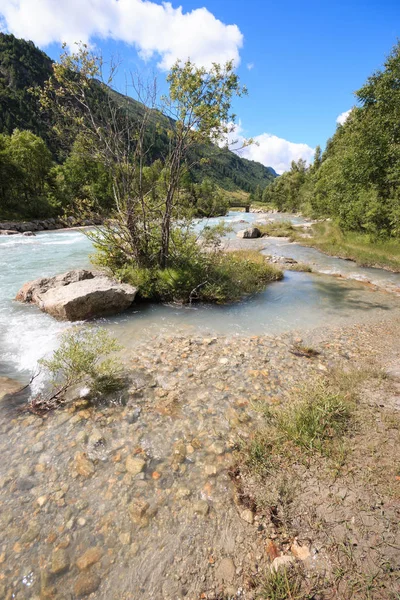 Doire Ferret Torrente Affluente Della Dora Baltea Val Ferret Valle — Stock Photo, Image