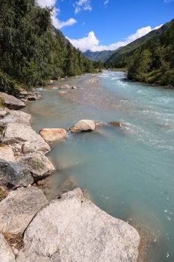 Doire de Ferret, torrente bolluente della Dora Baltea, in val Ferret (Valle Aosta)