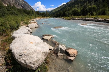 Doire de Ferret, torrente bolluente della Dora Baltea, in val Ferret (Valle Aosta)