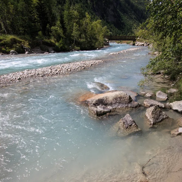 Doire Ferret Torrente Affluente Della Dora Baltea Val Ferret Valle — Stock Photo, Image