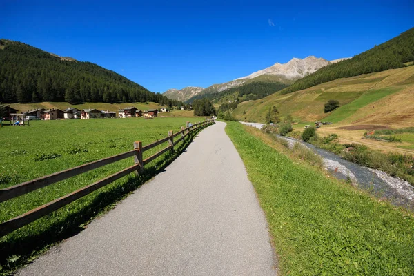 Pista Ciclabile Livigno — Foto Stock