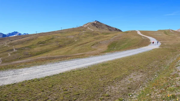Mountainbike Spår Blesaccia Toppmötet Livigno — Stockfoto