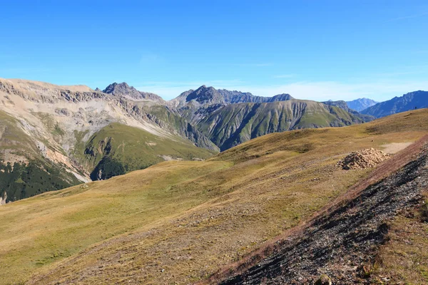Hermosa Vista Panorama Desde Pico Blesaccia Livigno —  Fotos de Stock