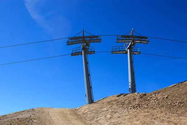 View Ski Lift Mountains — Stock Photo, Image