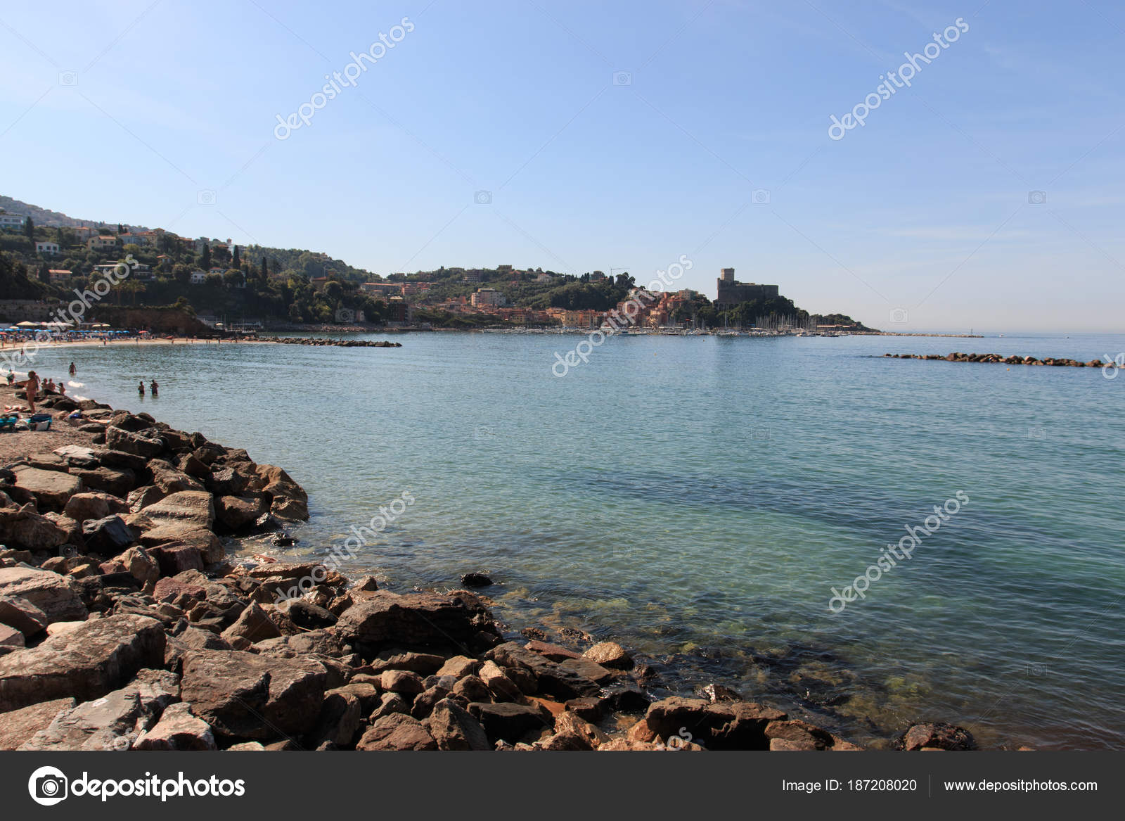 Spiaggia Lerici Primavera Liguria Foto Stock Zocchi2