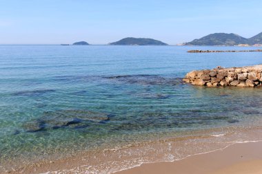 Lerici Beach bahar - Liguria