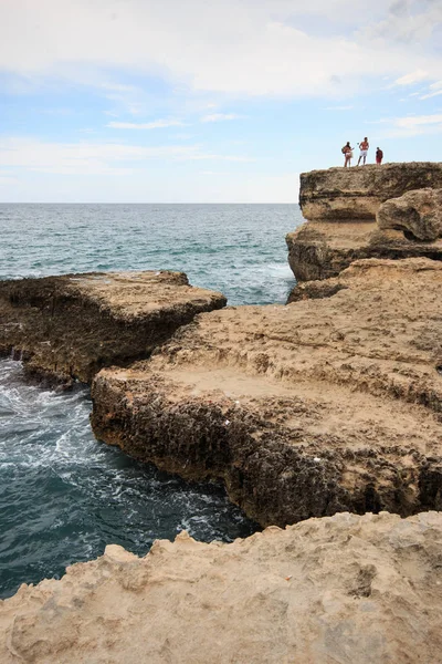 Urwisko Torre Dell Orso Salento Puglia — Zdjęcie stockowe