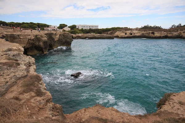 Urwisko Torre Dell Orso Salento Puglia — Zdjęcie stockowe